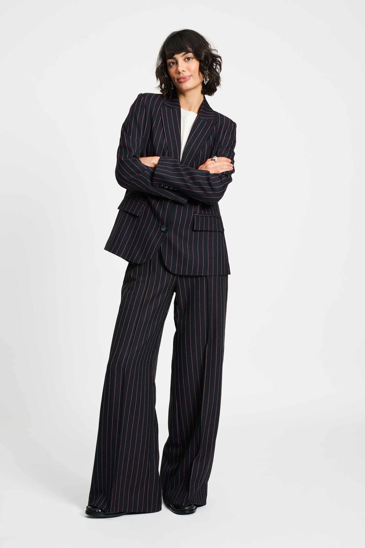 Pom Noir Striped Pants - Shop 9