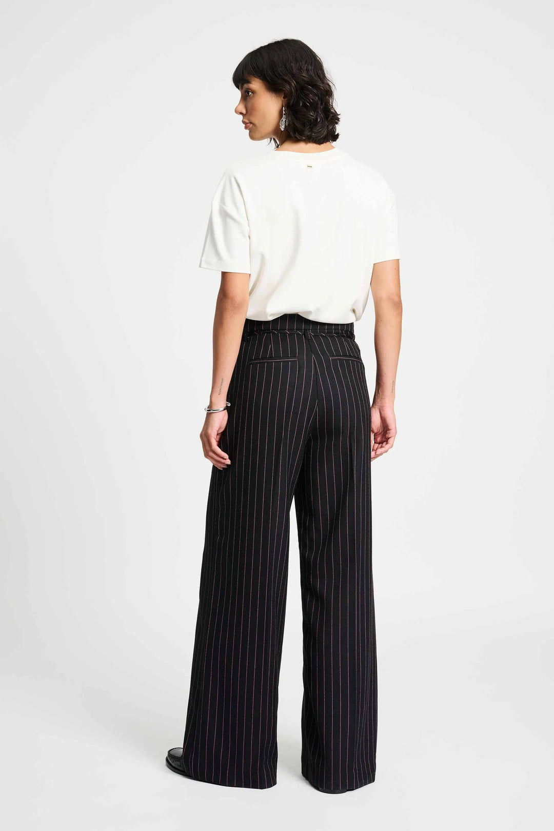 Pom Noir Striped Pants - Shop 9