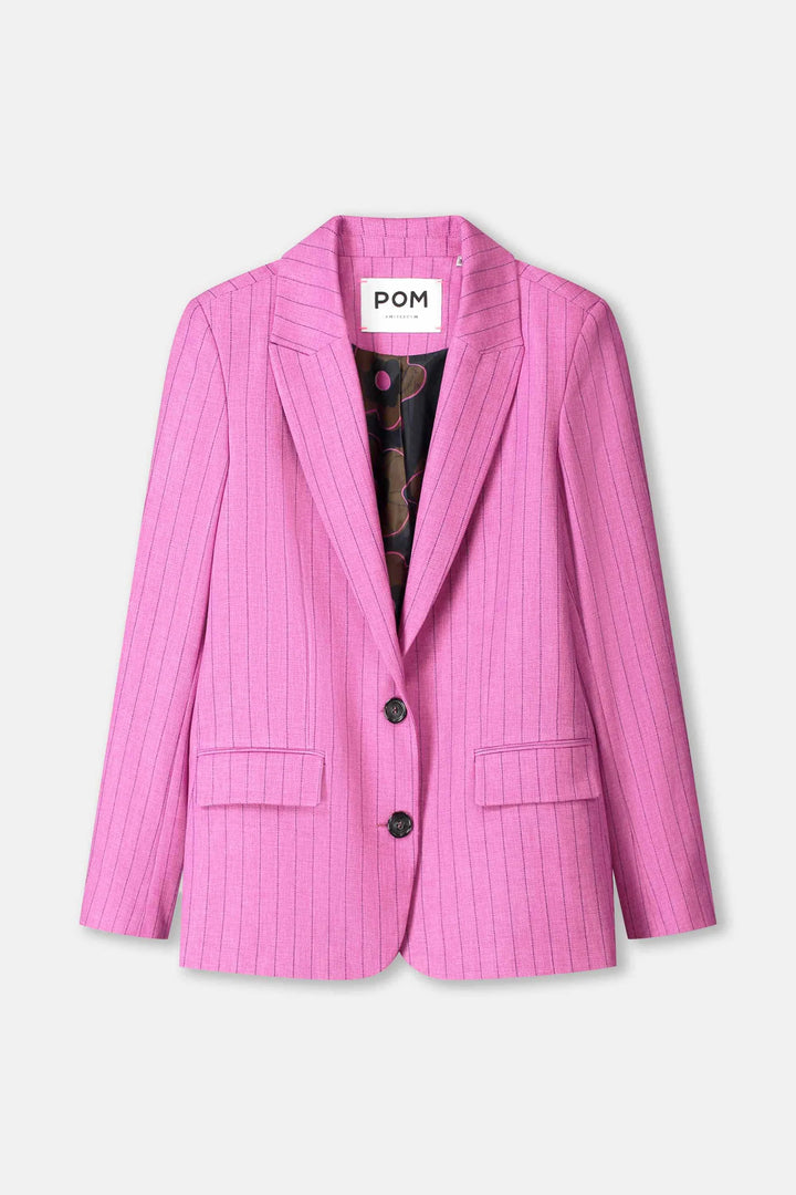 Pom Rose Doux Striped Blazer