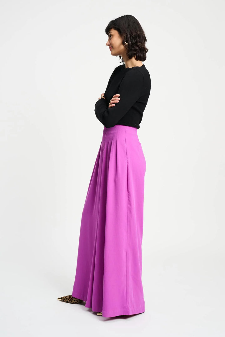 Pom Wide Leg Frosting Pink Pants - Shop 9