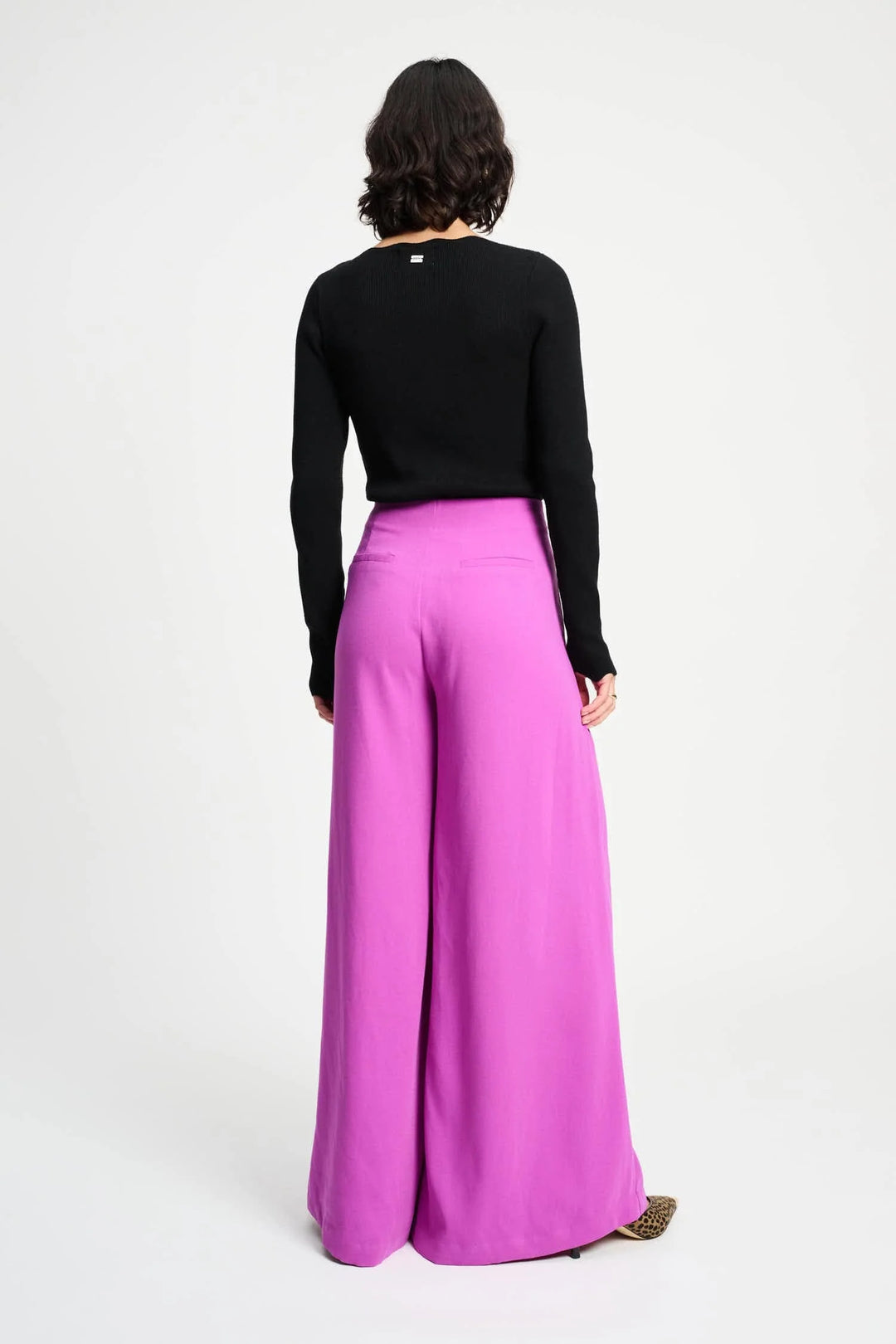 Pom Wide Leg Frosting Pink Pants - Shop 9