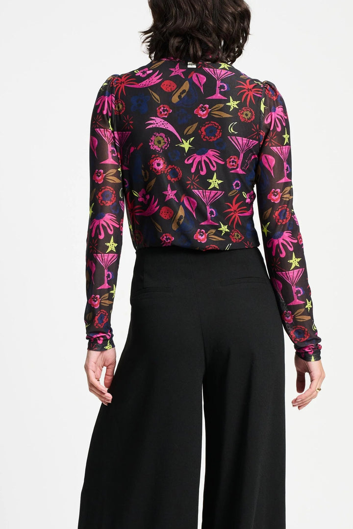 Pom Wide Leg Pants Noir - Black - Shop 9