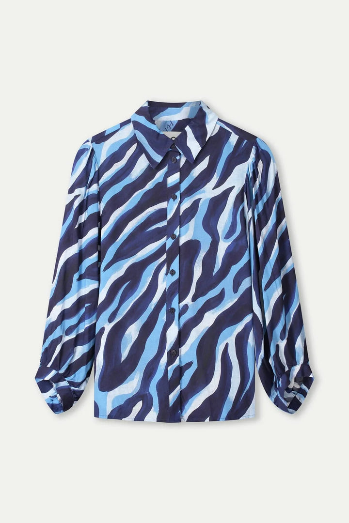 Pom Amsterdam Animal Blouse - Blue