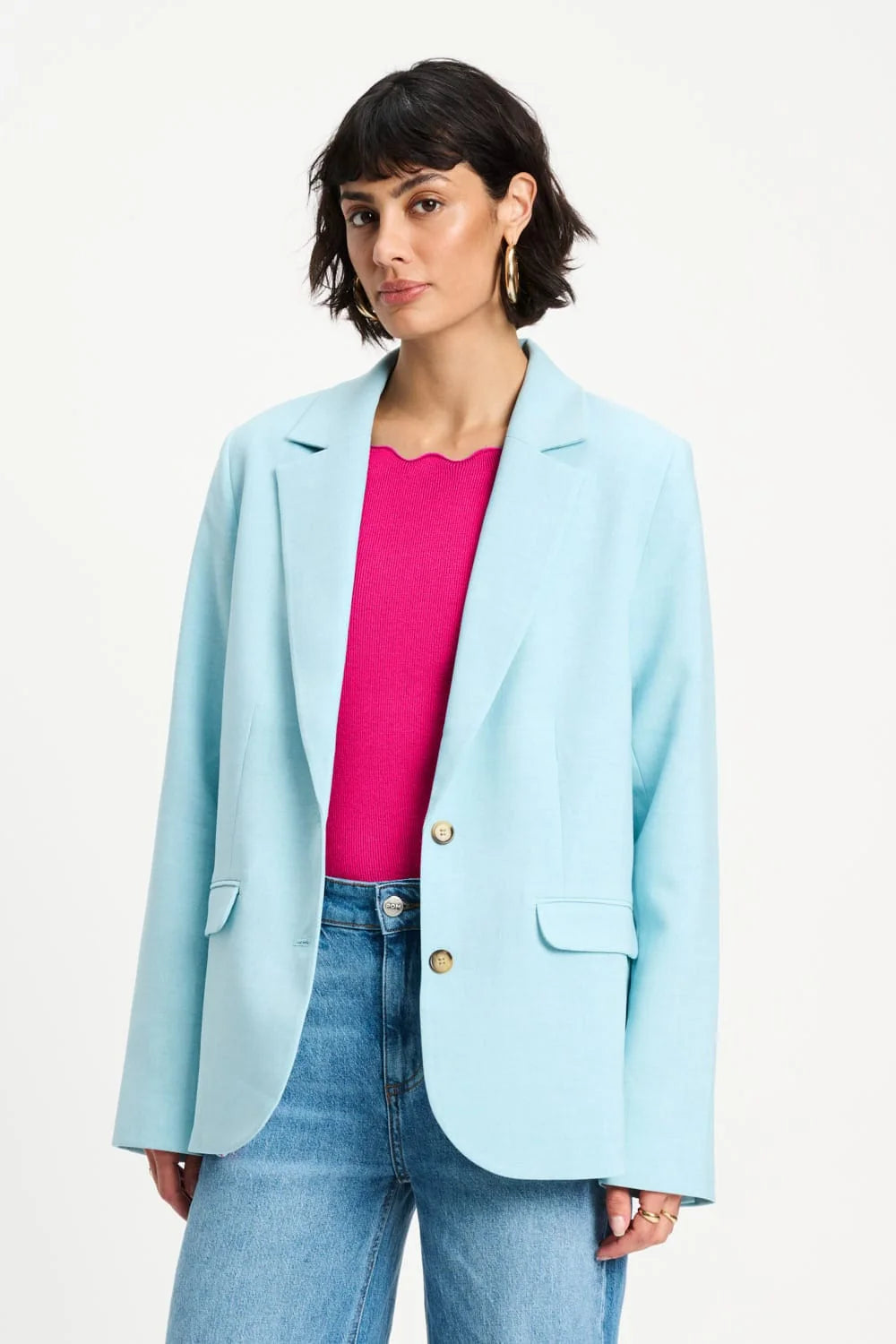 Pom Amsterdam Blazer Liz Blue Mist - Shop 9