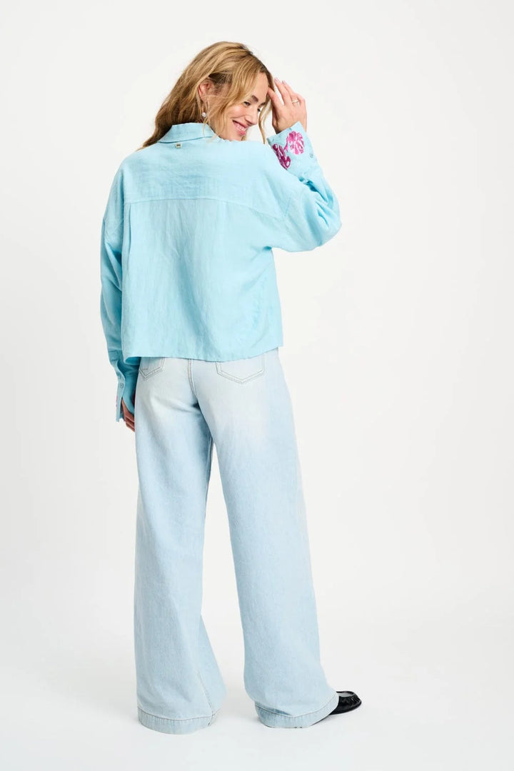 Pom Amsterdam Blouse Blue Sequins Urban Flora