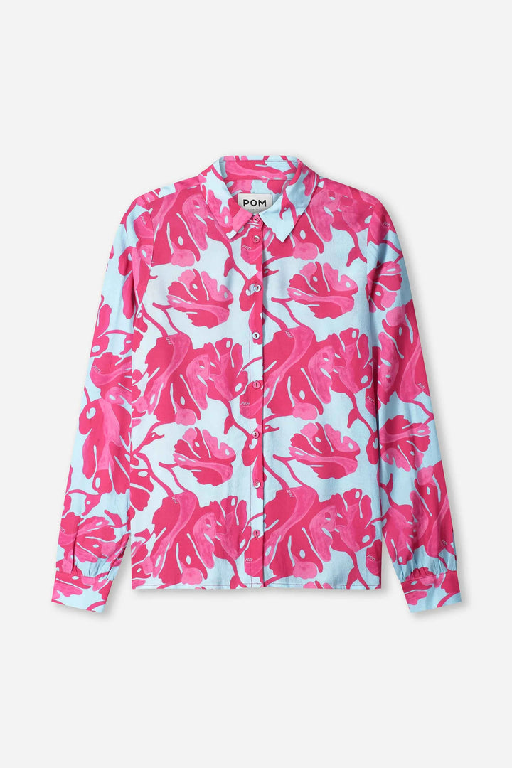 Pom Amsterdam Blouse Mila Urban Flora Blue - Shop 9