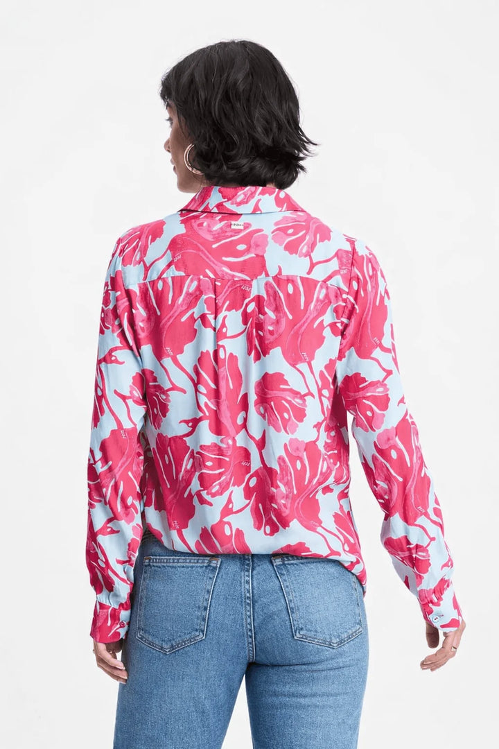 Pom Amsterdam Blouse Mila Urban Flora Blue - Shop 9
