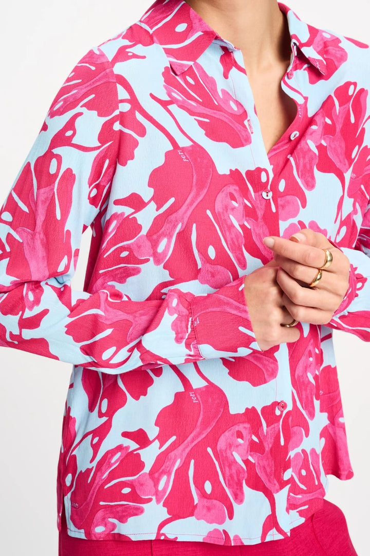 Pom Amsterdam Blouse Mila Urban Flora Blue - Shop 9