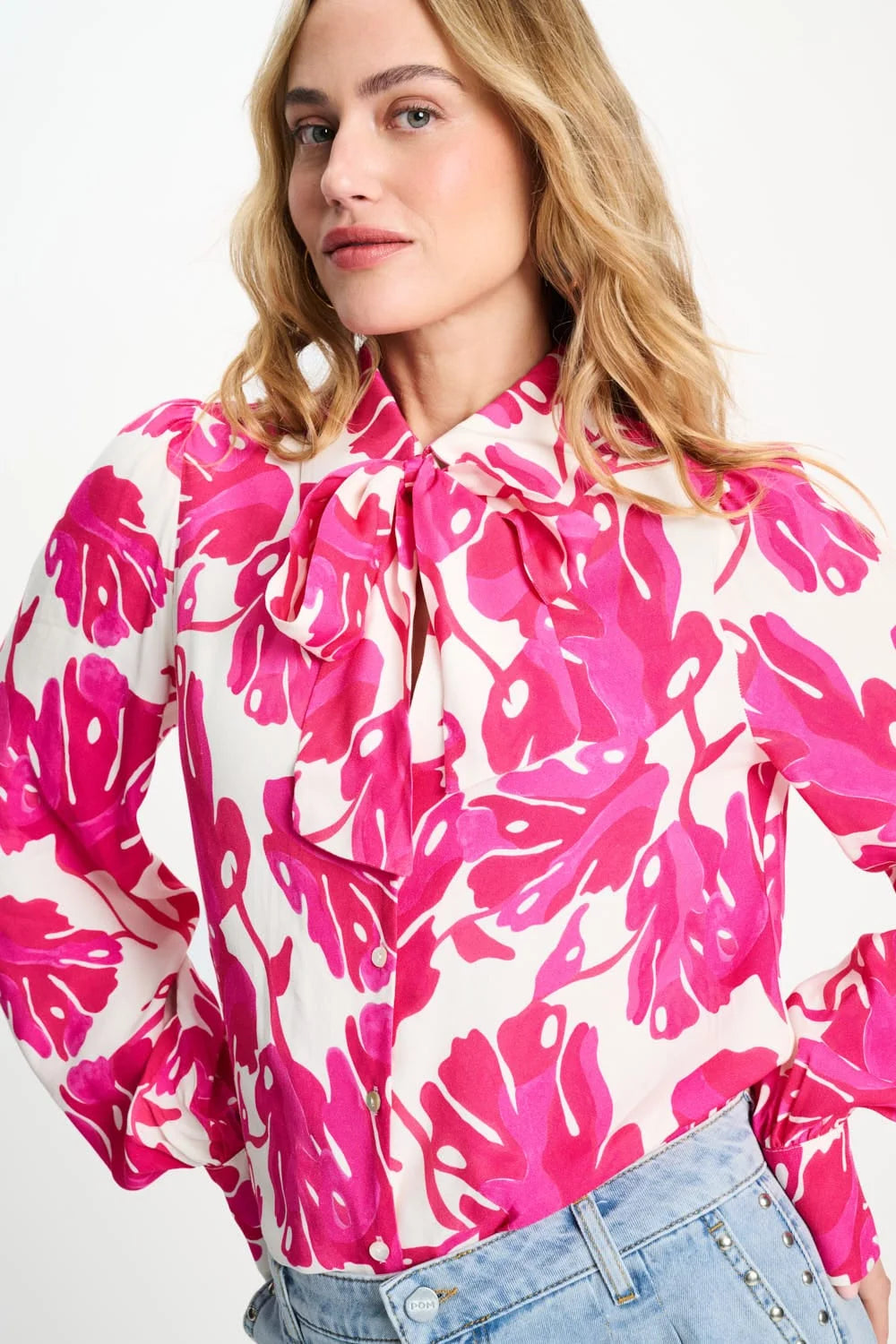 Pom Amsterdam Blouse Urban Flora White - Shop 9