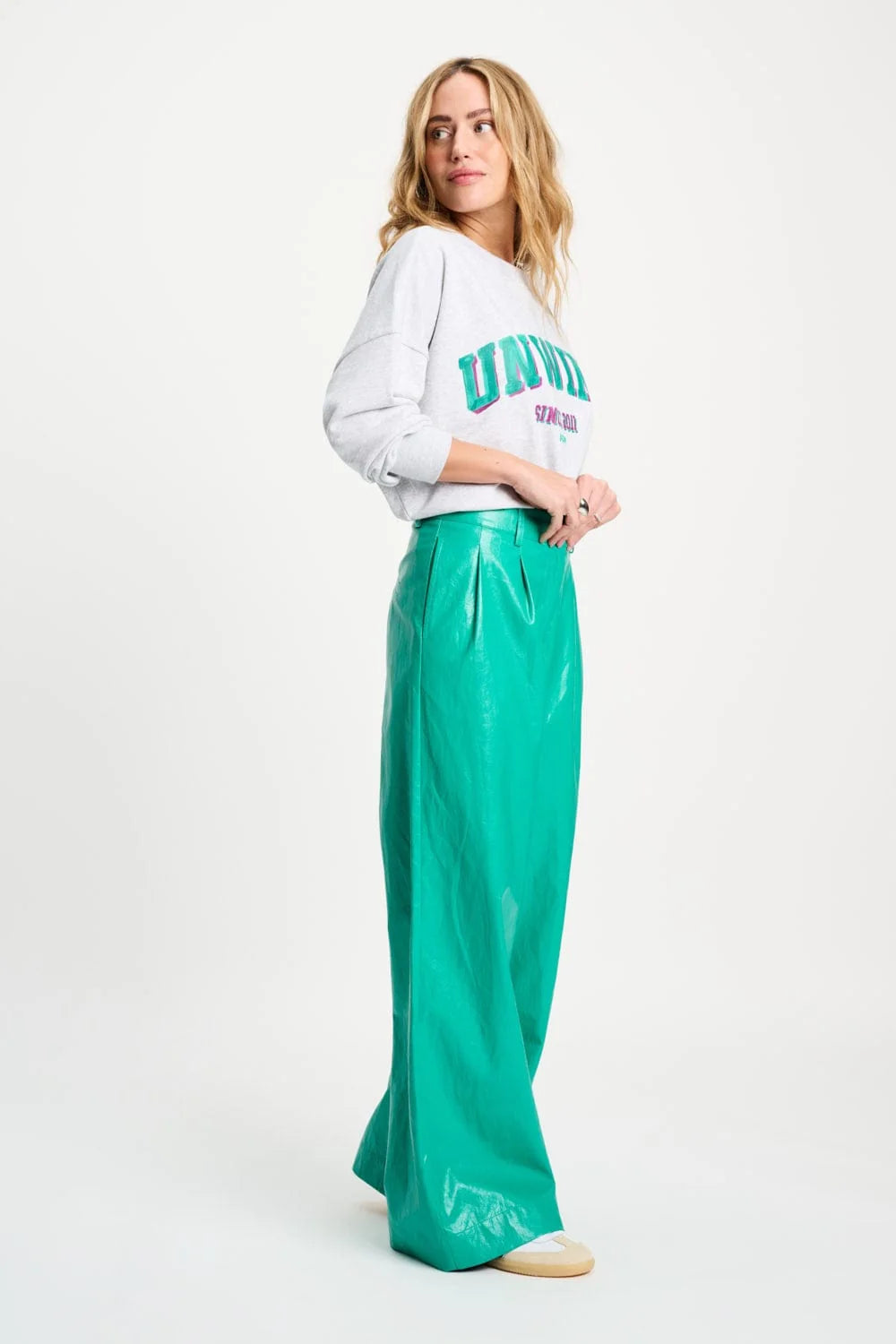 Pom Amsterdam Pants Faux Leather - Wander Green - Shop 9