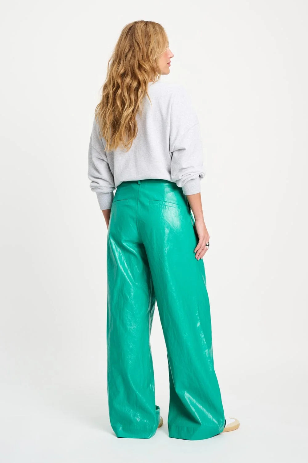 Pom Amsterdam Pants Faux Leather - Wander Green - Shop 9