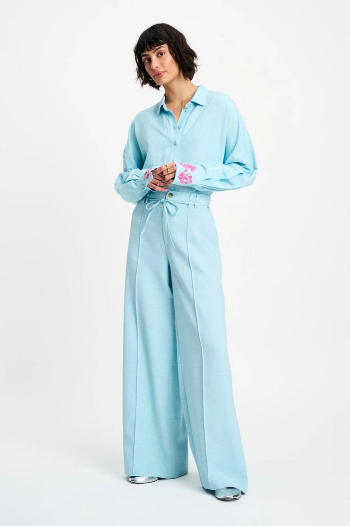Pom Amsterdam Pants Jess Blue Mist - Shop 9