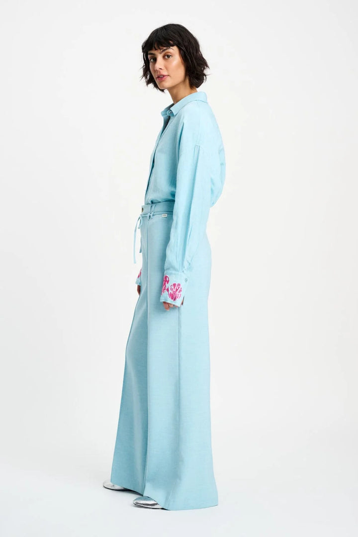 Pom Amsterdam Pants Jess Blue Mist - Shop 9