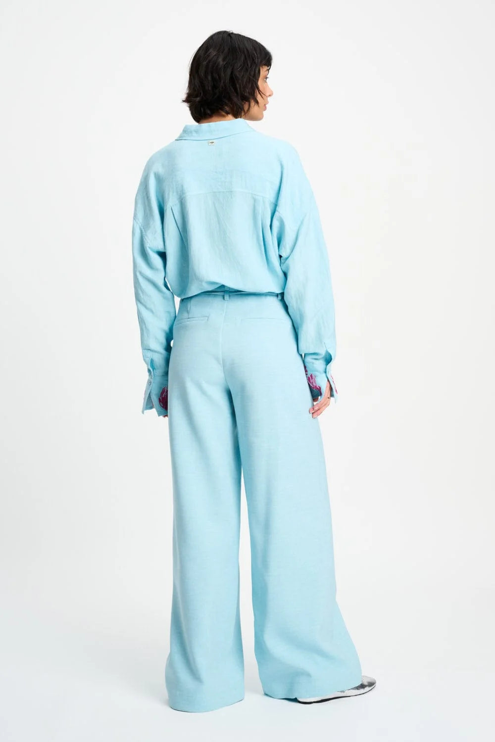 Pom Amsterdam Pants Jess Blue Mist - Shop 9