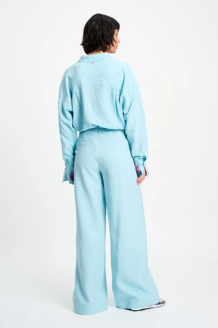 Pom Amsterdam Pants Jess Blue Mist - Shop 9