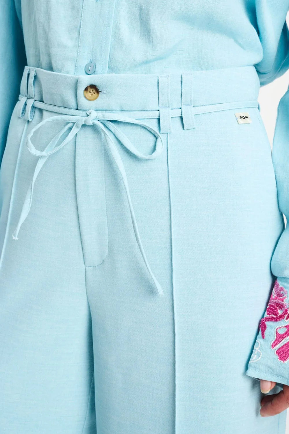 Pom Amsterdam Pants Jess Blue Mist - Shop 9