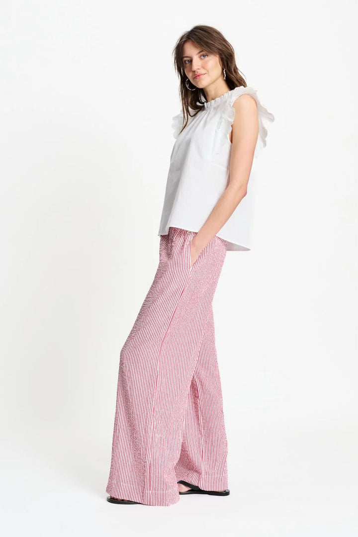 Pom Amsterdam Ruffles Top - Crispy White