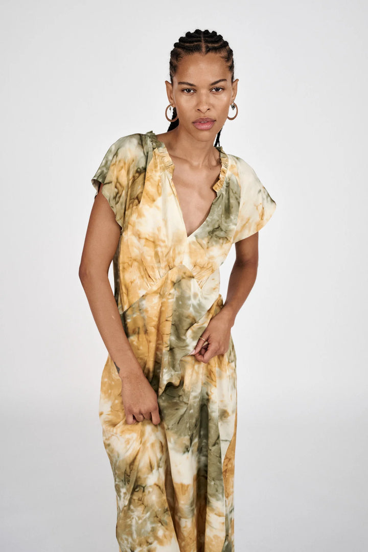 Raben Saloner Rosie Frill Neck Dress - Shop 9