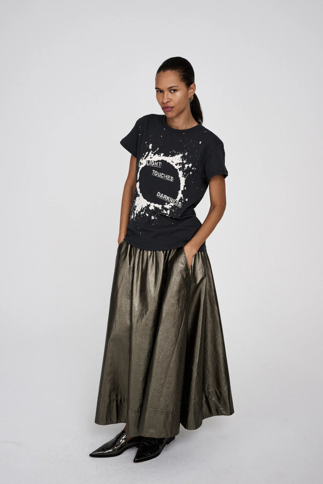 Rabens Saloner Ambla Print T-Shirt - Faded Black - Shop 9