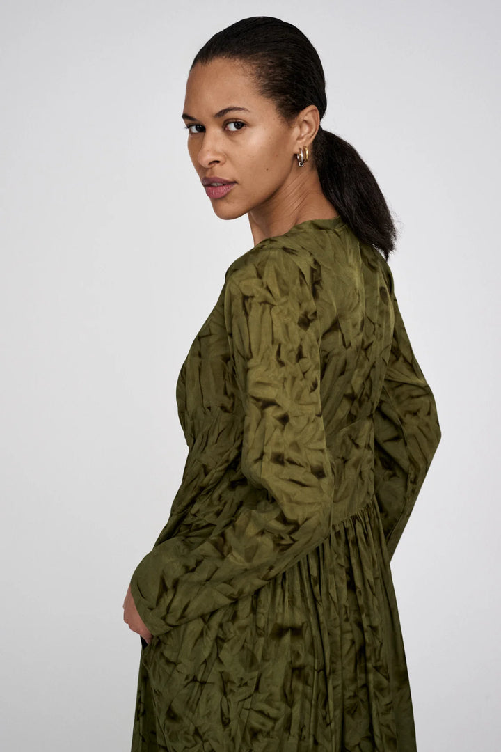 Rabens Saloner Athena Dress - Fern Green Combo - Shop 9