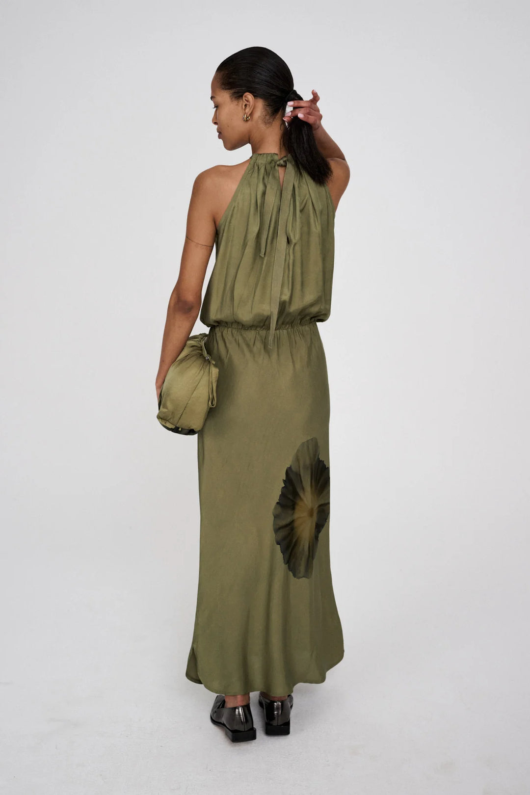 Rabens Saloner Chanette Bloom Halter Dress - Hazelnut Combo - Shop 9
