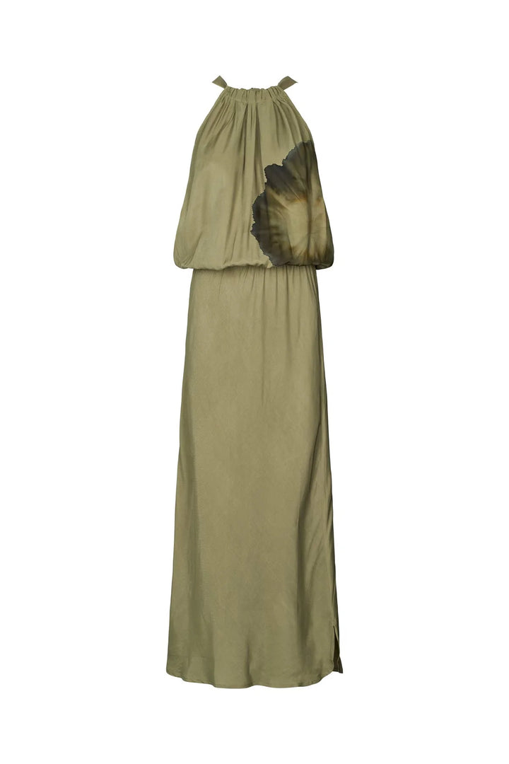Rabens Saloner Chanette Bloom Halter Dress - Hazelnut Combo - Shop 9
