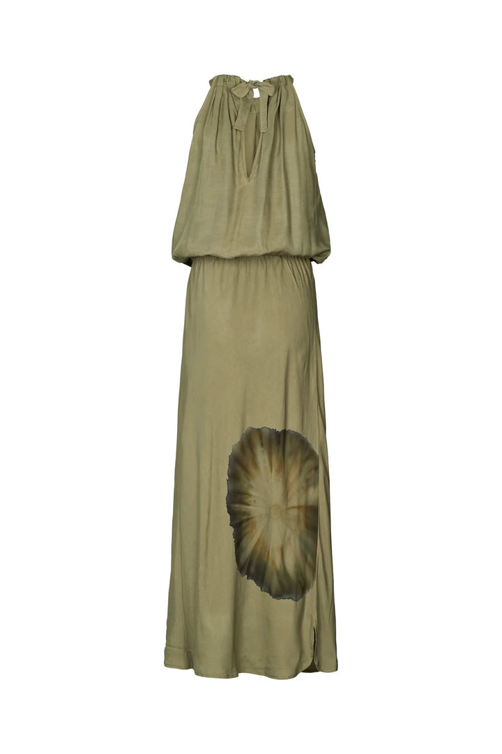 Rabens Saloner Chanette Bloom Halter Dress - Hazelnut Combo - Shop 9