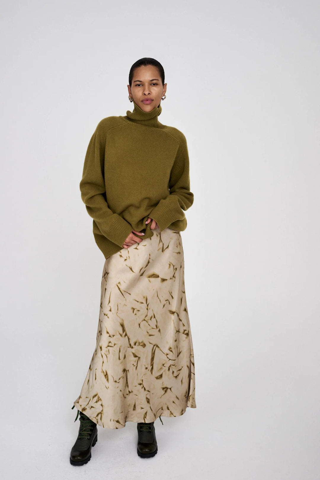 Rabens Saloner Ellery Bias Skirt - Powder Fern Combo - Shop 9