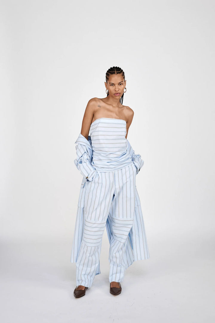 Rabens Saloner Fresia Blue Pyjama Stripe Pant - Shop 9