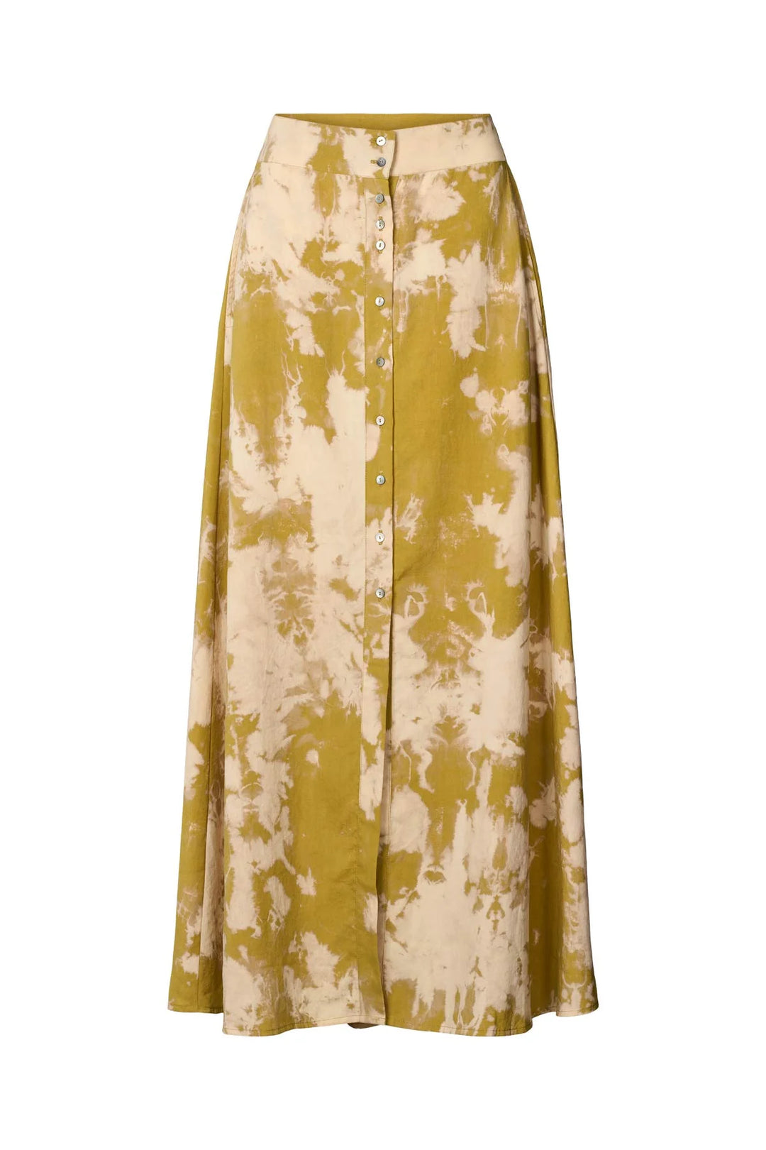 Rabens Saloner Natja Button Skirt - Golden Mustard Combo - Shop 9