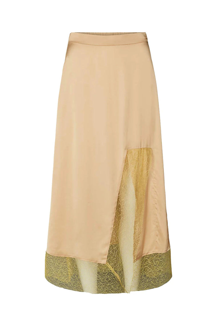 Rabens Saloner Vicky Skirt - Latte/Lemon Zest - Shop 9