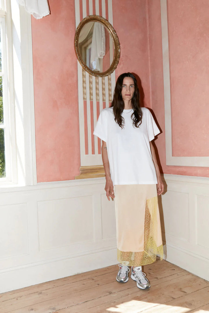 Rabens Saloner Vicky Skirt - Latte/Lemon Zest - Shop 9
