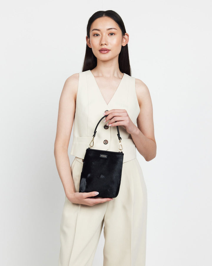 Saben Coco Mini Bag - Black Haircalf - Shop 9