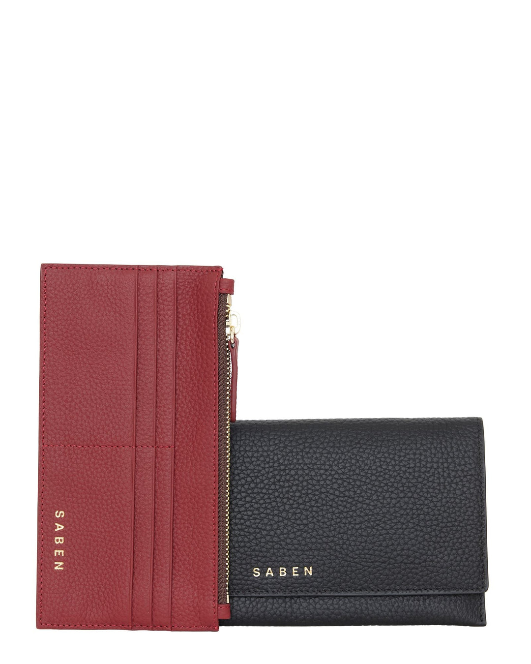 Saben Joe Wallet - Black + Cherry - Shop 9