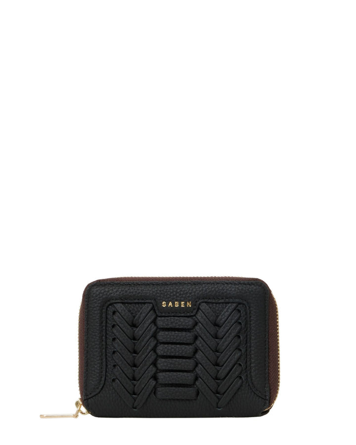 Saben Landry Wallet - Black Macro Weave - Shop 9