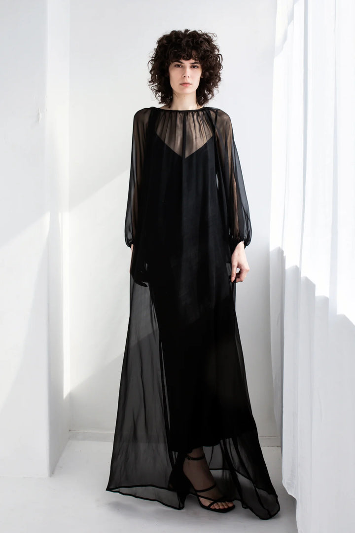 Shen Harmony Silk Dress - Black - Shop 9