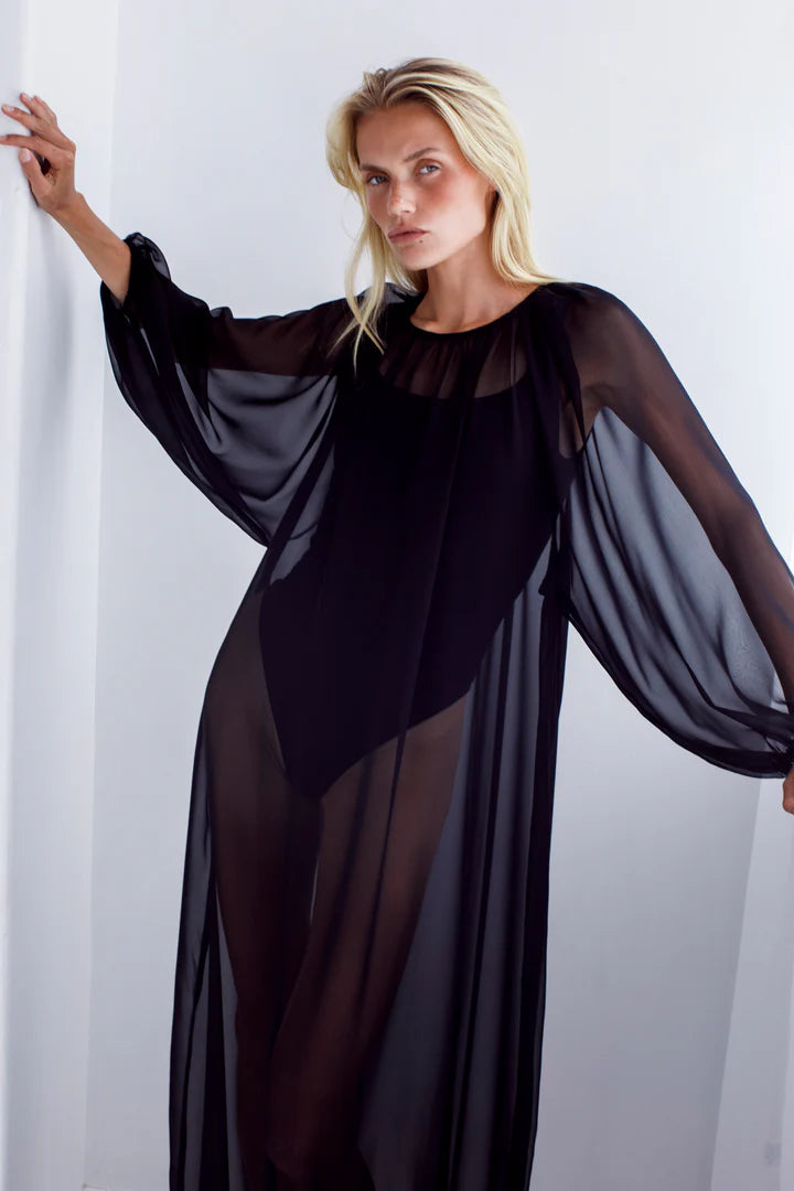 Shen Harmony Silk Dress - Black - Shop 9