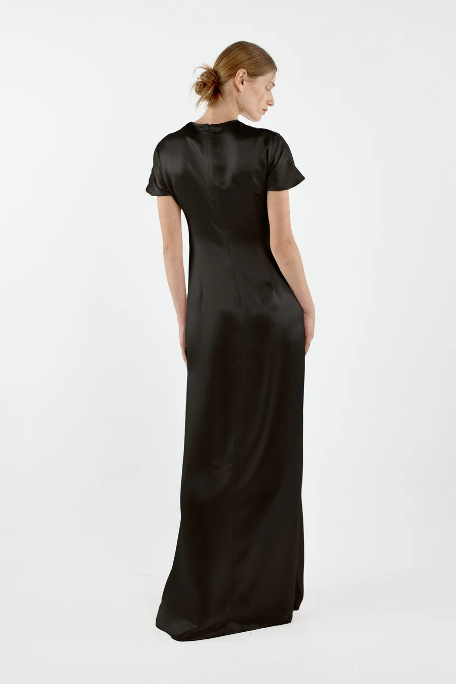 Sofia Irina Bianca Maxi Gathered Gown - Black - Shop 9