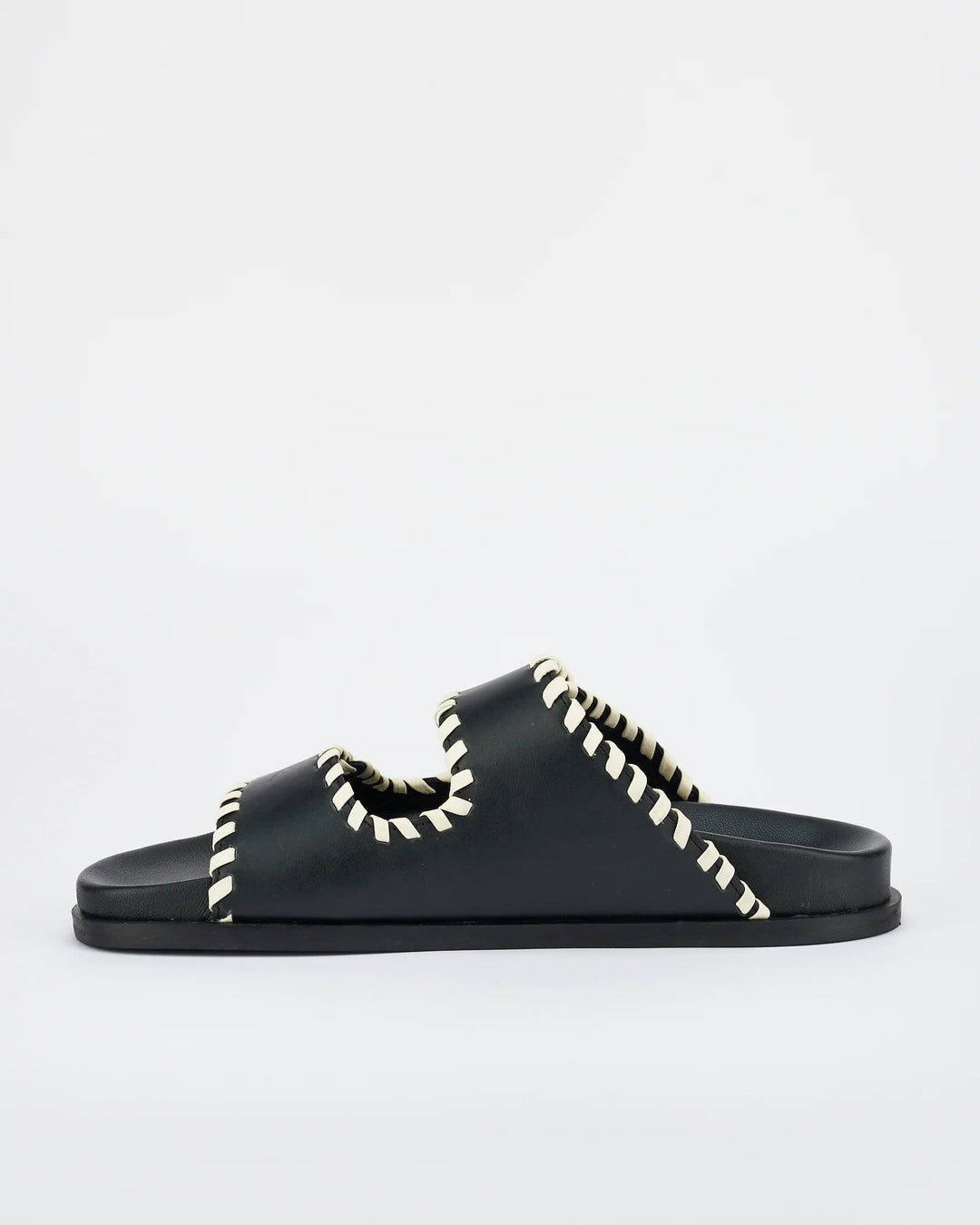 Sol Sana Fontelina Footbed - Black/Off White Trim - Shop 9