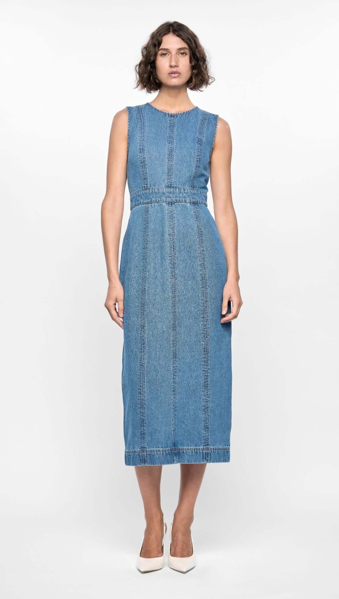 Staple The Label Maverick Denim Dress - Midblue - Shop 9