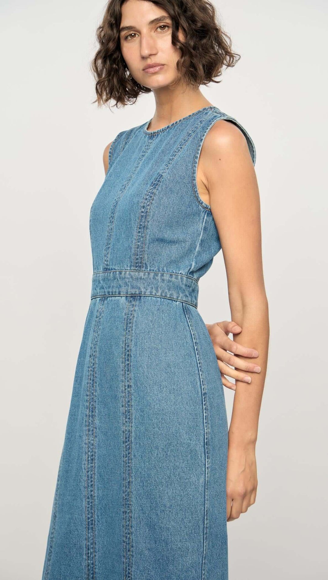 Staple The Label Maverick Denim Dress - Midblue - Shop 9