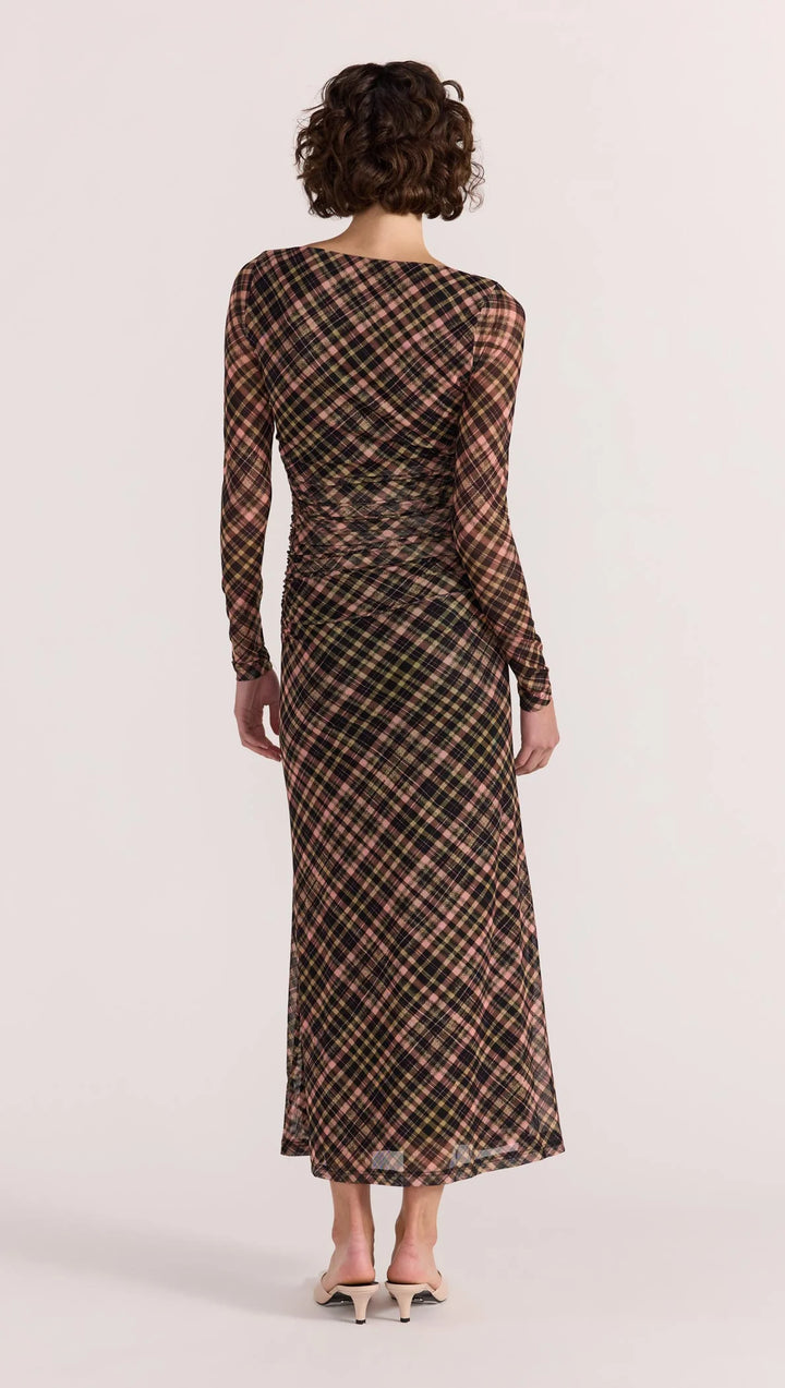 Staple The Label Reign Mesh Midi Dress - Check - Shop 9