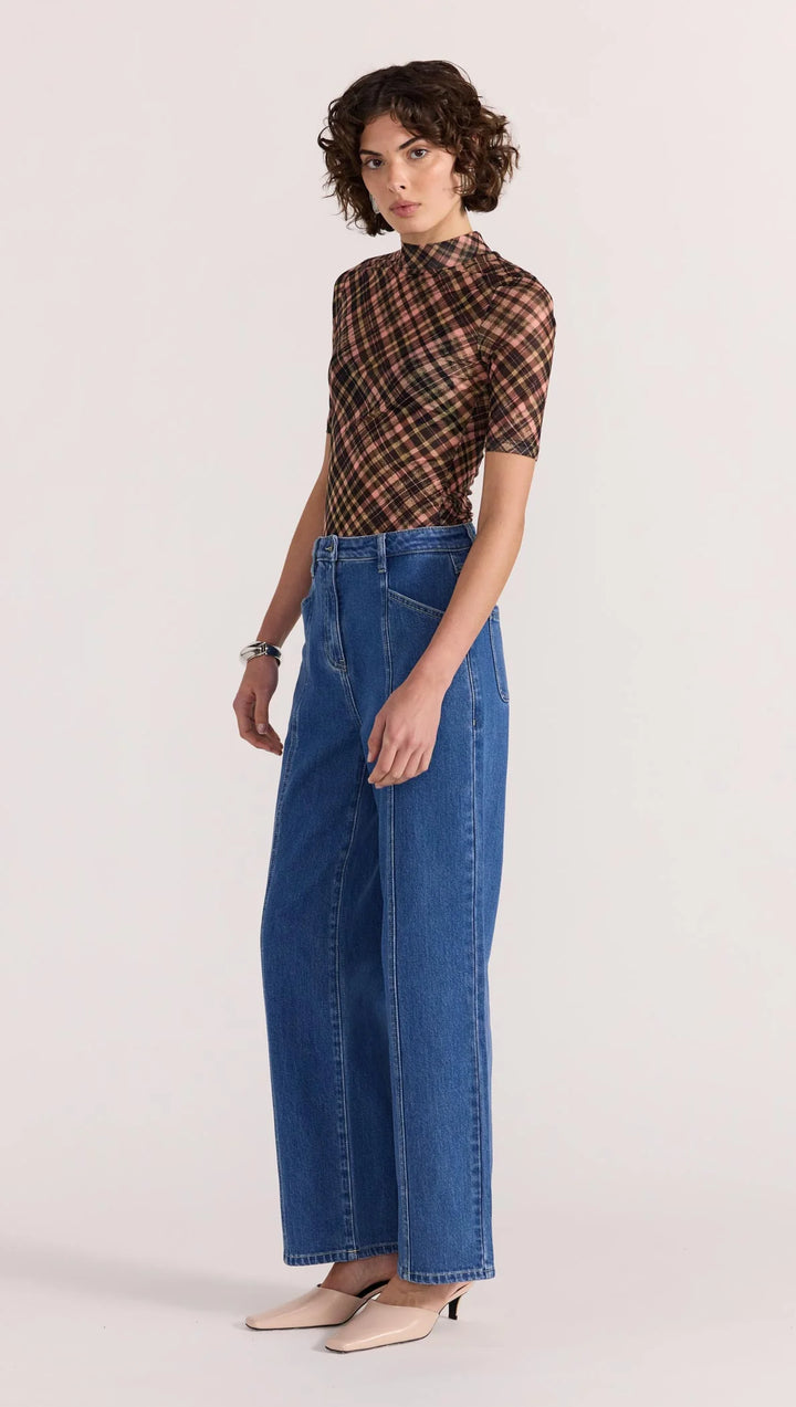 Staple The Label Reign Mesh Top - Check - Shop 9