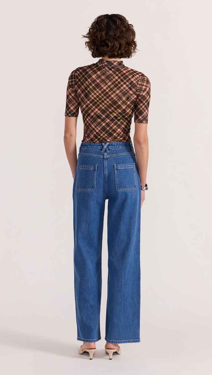 Staple The Label Reign Mesh Top - Check - Shop 9