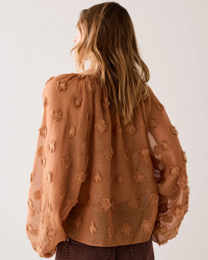 Summum Transparent Top with 3D dots - Cinnamon