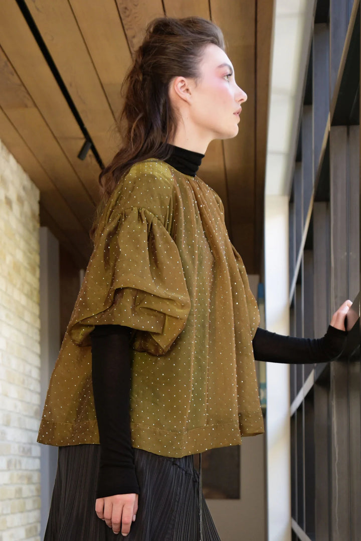 Trelise Cooper A Problem Sheer-ed Blouse - Olive - Shop 9