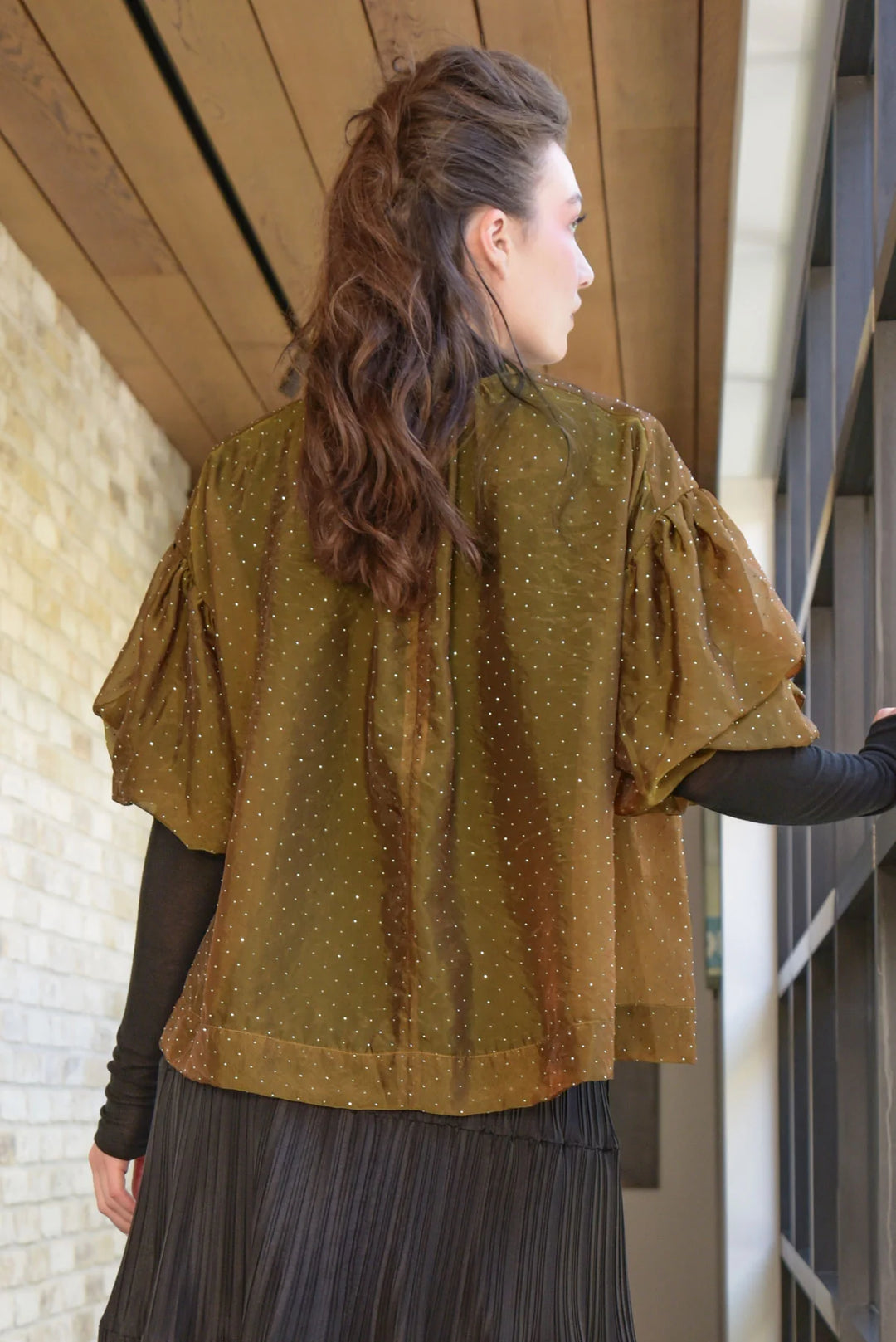 Trelise Cooper A Problem Sheer-ed Blouse - Olive - Shop 9