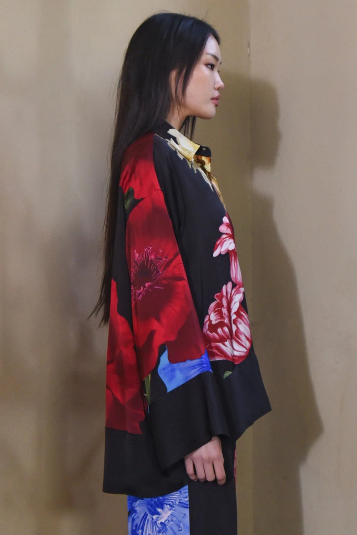 Trelise Cooper Glossy Goddess Blouse - Black Floral - Shop 9