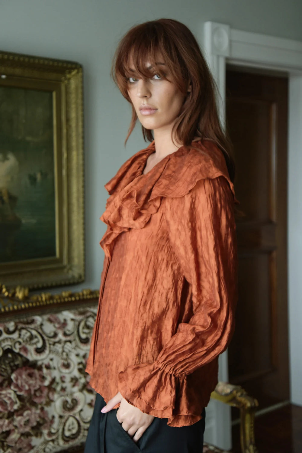 Trelise Cooper I'm Frill Here Blouse - Spice - Shop 9