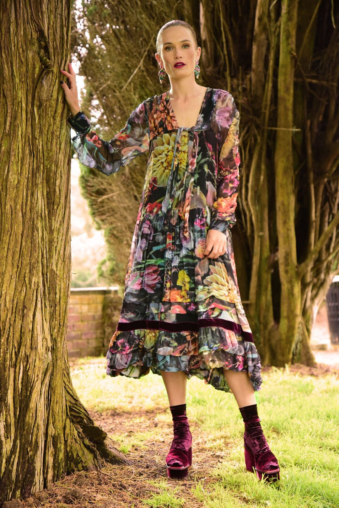 Trelise Cooper In Floral Company Dress - Dark Floral - Shop 9